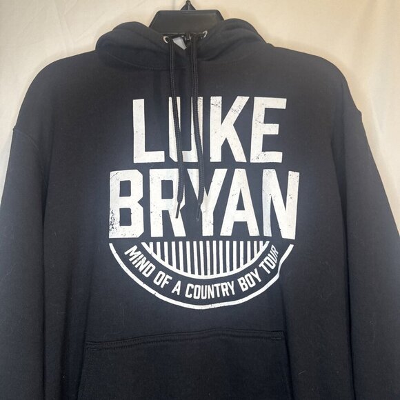 Luke Bryan Mind Of A County Boy Black Tour Hoodie Sweatshirt Unisex Sz M - Picture 2 of 6